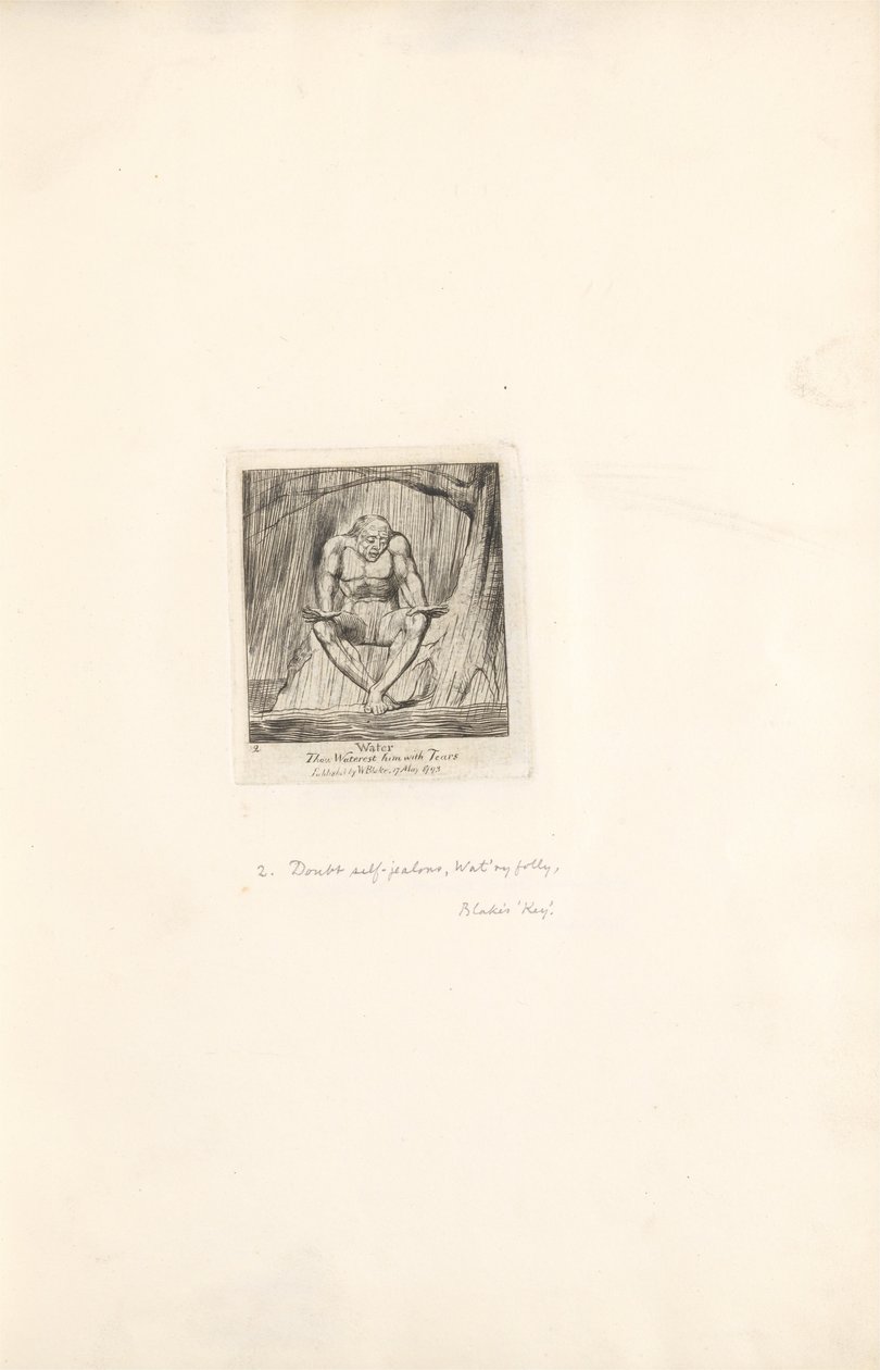 For the Sexes- The Gates of Paradise, Plate 4, Water by William Blake
