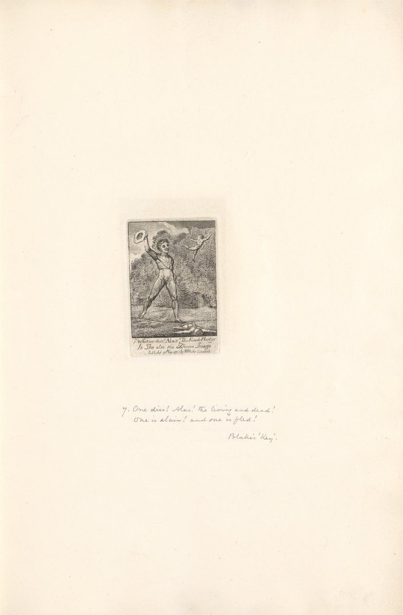 For the Sexes- The Gates of Paradise, Plate 9, Alas! by William Blake