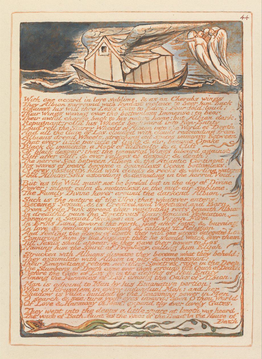 Jerusalem, Plate 44, With one accord by William Blake