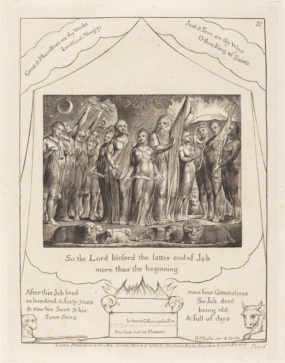 Job and His Wife Restored to Prosperity by William Blake