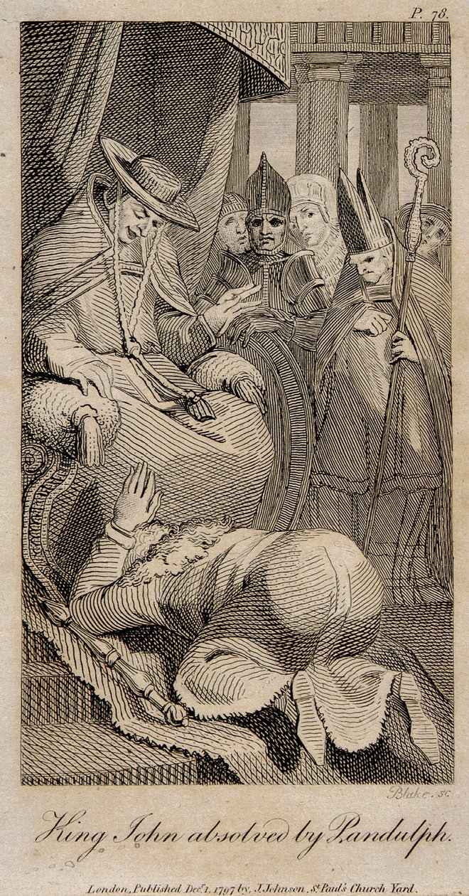 King John absolved by Pandulph After Henry Fuseli, 1798 by William Blake