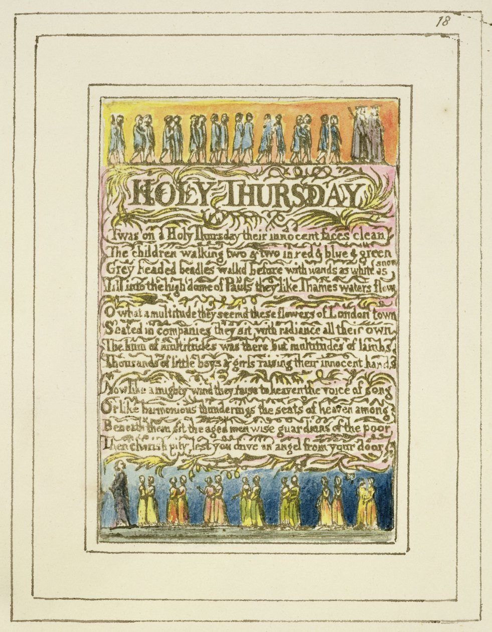 Holy Thursday: Plate 18 from Songs of Innocence and of Experience (Copy R) by William Blake