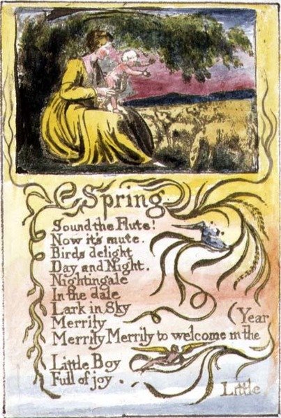 Spring: plate 22 from Songs of Innocence and of Experience (copy R) c.1802-08 by William Blake