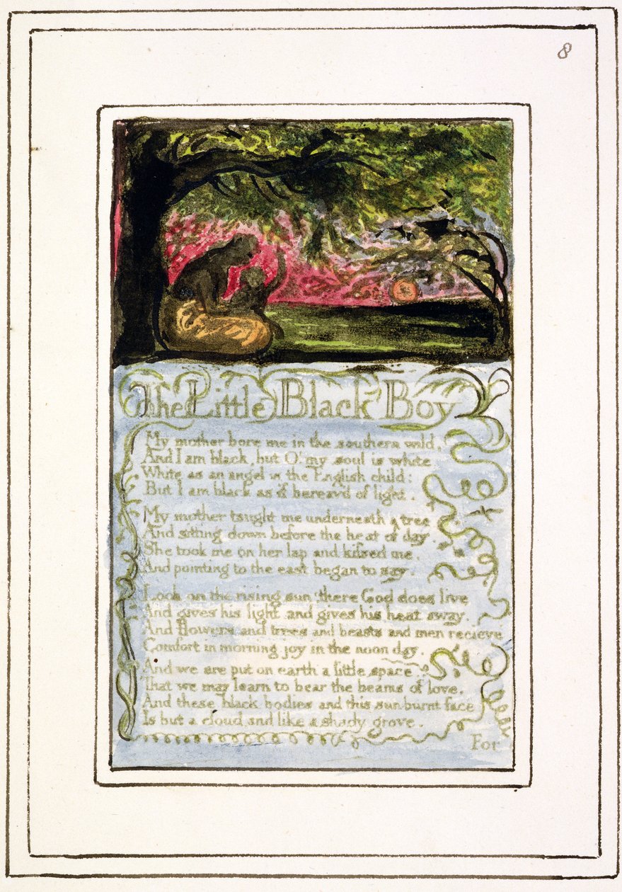 The Little Black Boy: Plate 8 from Songs of Innocence and of Experience (Copy R) (c.1802-08) by William Blake