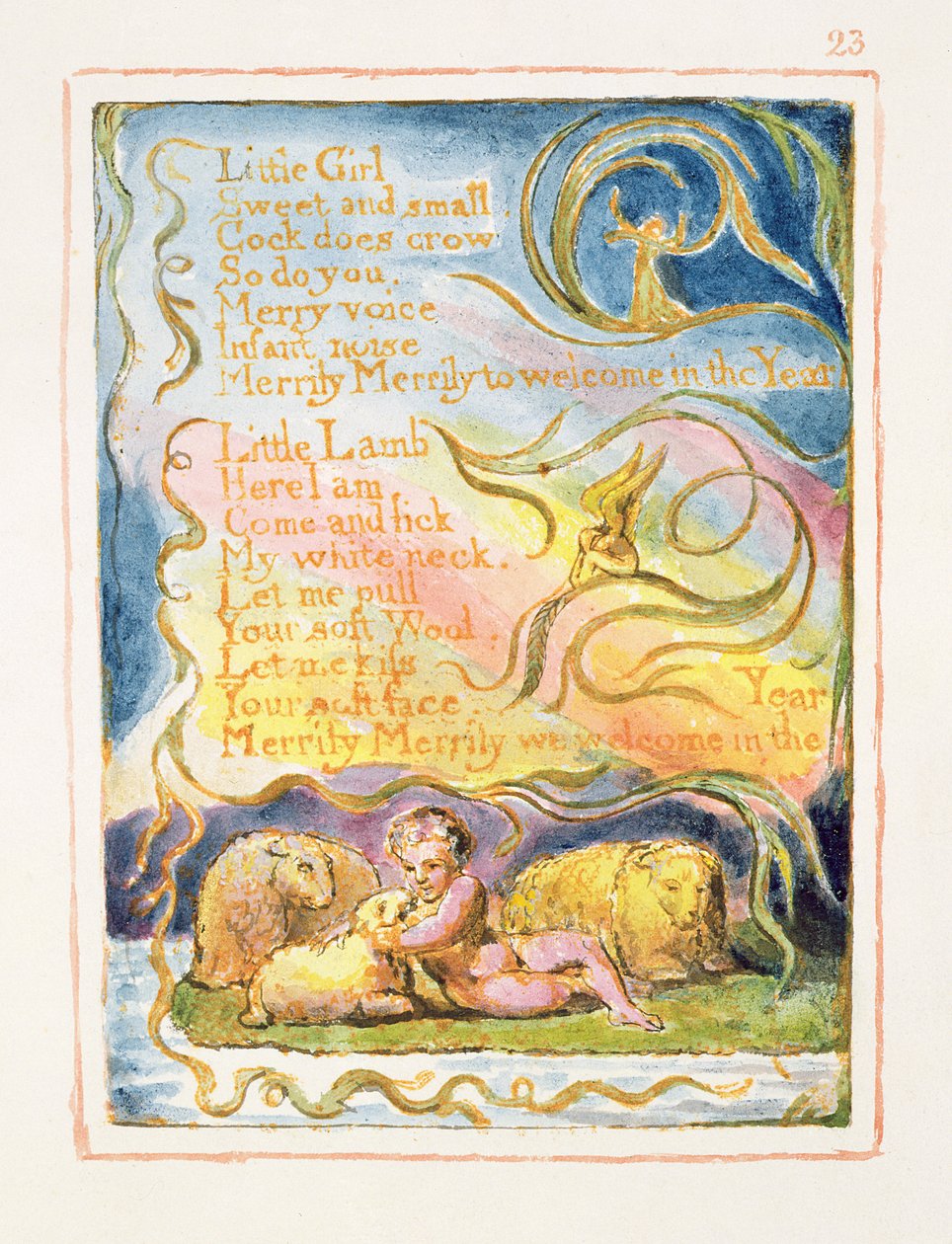 Spring (cont.): Plate 23 from Songs of Innocence and of Experience by William Blake