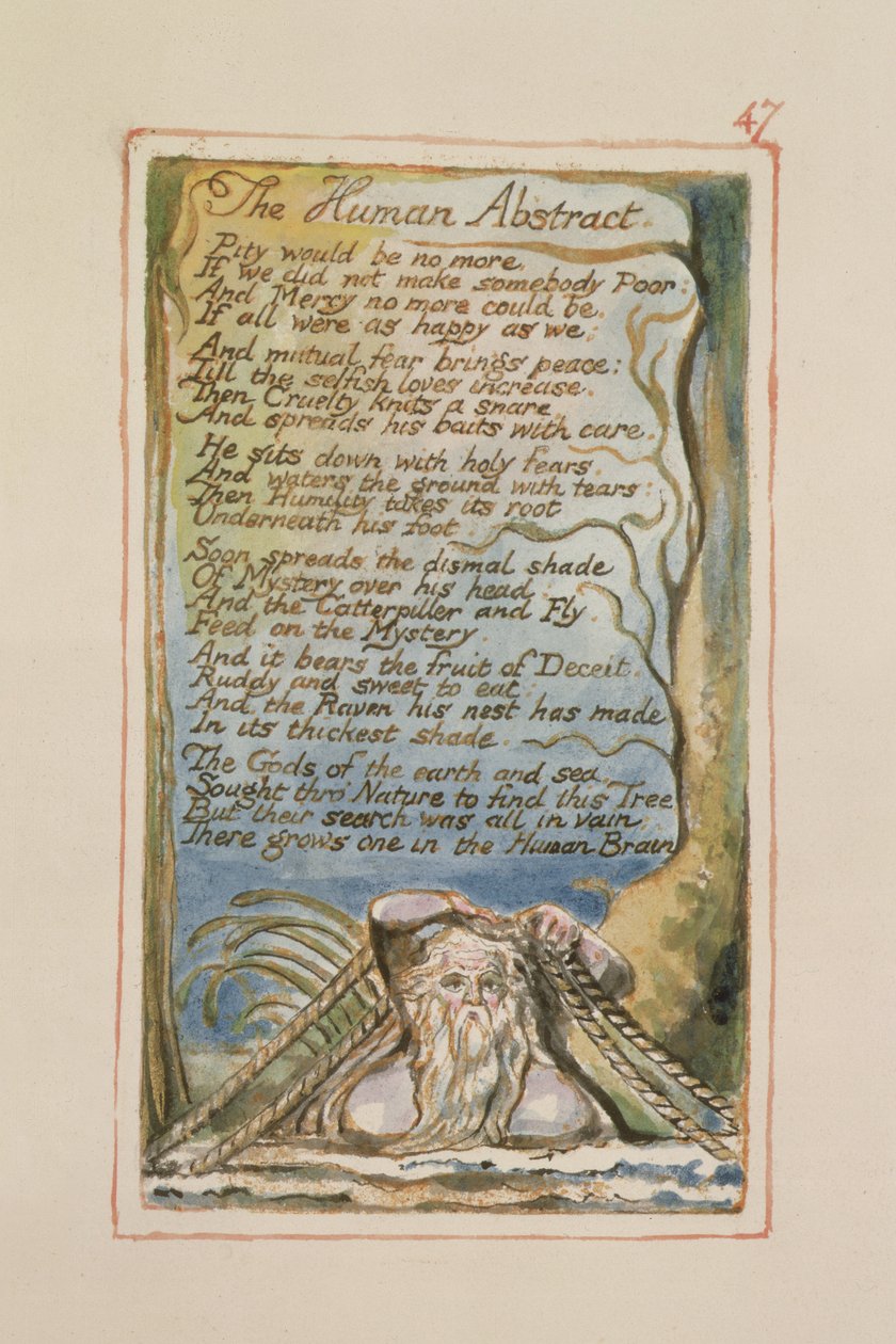 The Human Abstract: plate 47 from Songs of Innocence and of Experience (copy AA) by William Blake