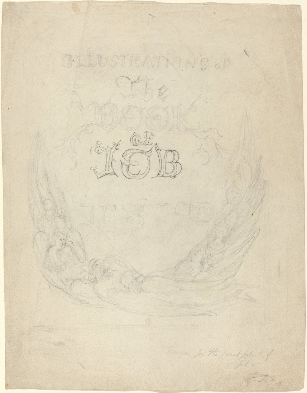 Sketch for the Title-Page of the Engraved Illustrations to the Book of Job by William Blake