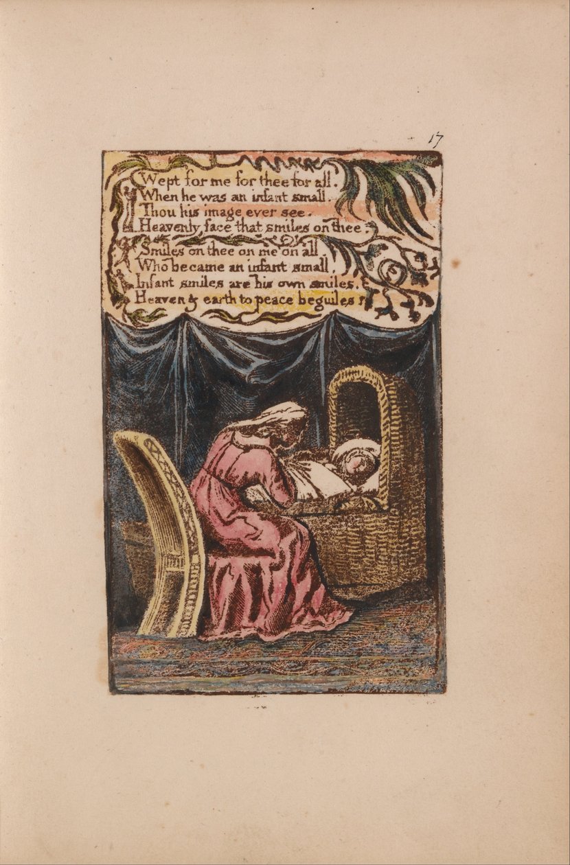 Songs of Innocence and of Experience, Plate 17, A Cradle Song (Bentley 17) by William Blake