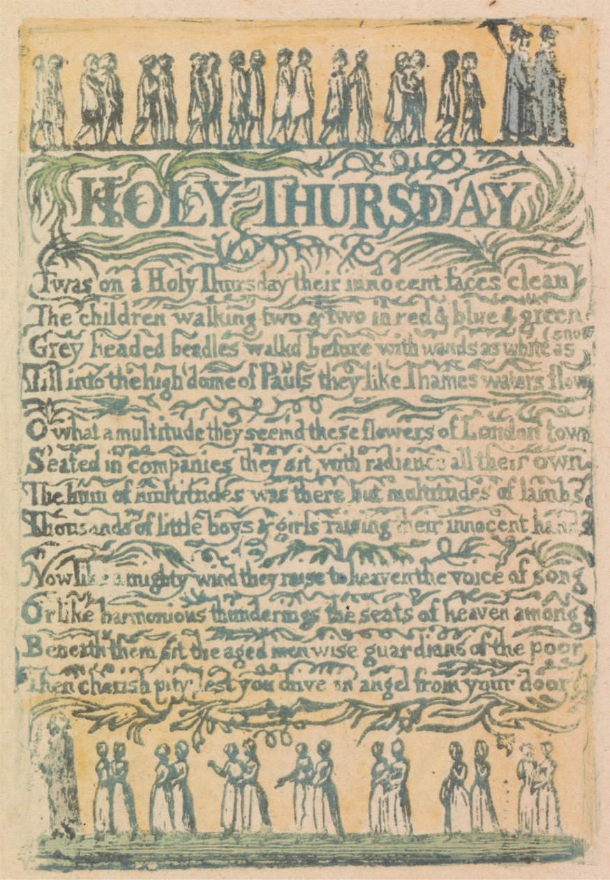 Songs of Innocence and of Experience, Plate 24, "The Divine Image" (Bentley 18) by William Blake