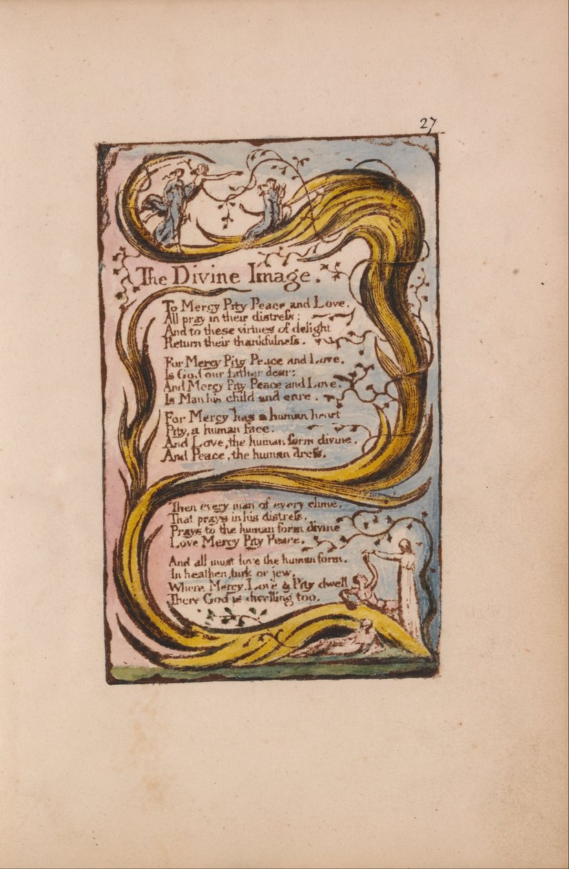 Songs of Innocence and of Experience, Plate 27, The Divine Image (Bentley 18) by William Blake