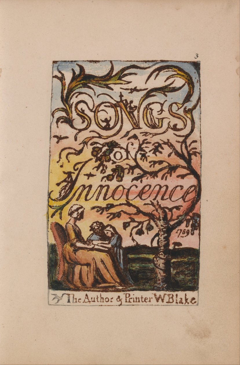 Songs of Innocence and of Experience, Plate 3, Innocence Title Page (Bentley 3) by William Blake