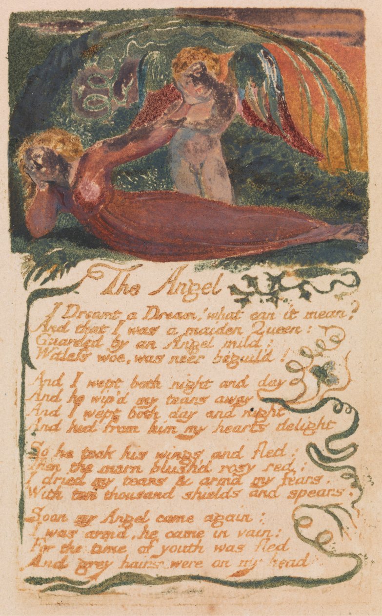 Songs of Innocence and of Experience, Plate 40, "The Angel" (Bentley 41) by William Blake