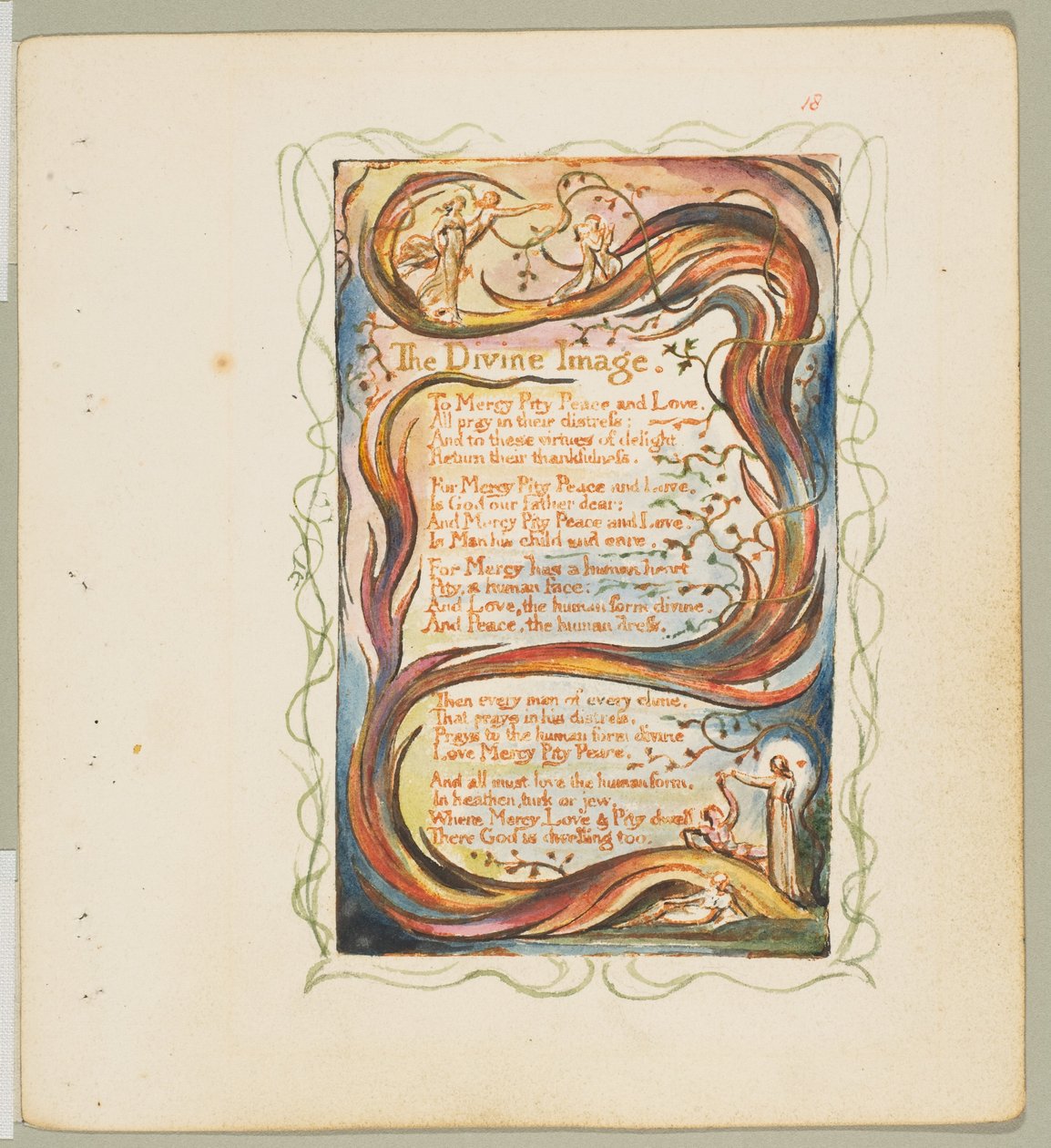 Songs of Innocence and of Experience: The Divine Image, ca. 1825 by William Blake