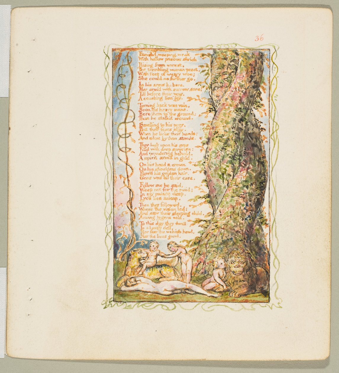 Songs of Innocence and of Experience: The Little Girl Found second plate by William Blake