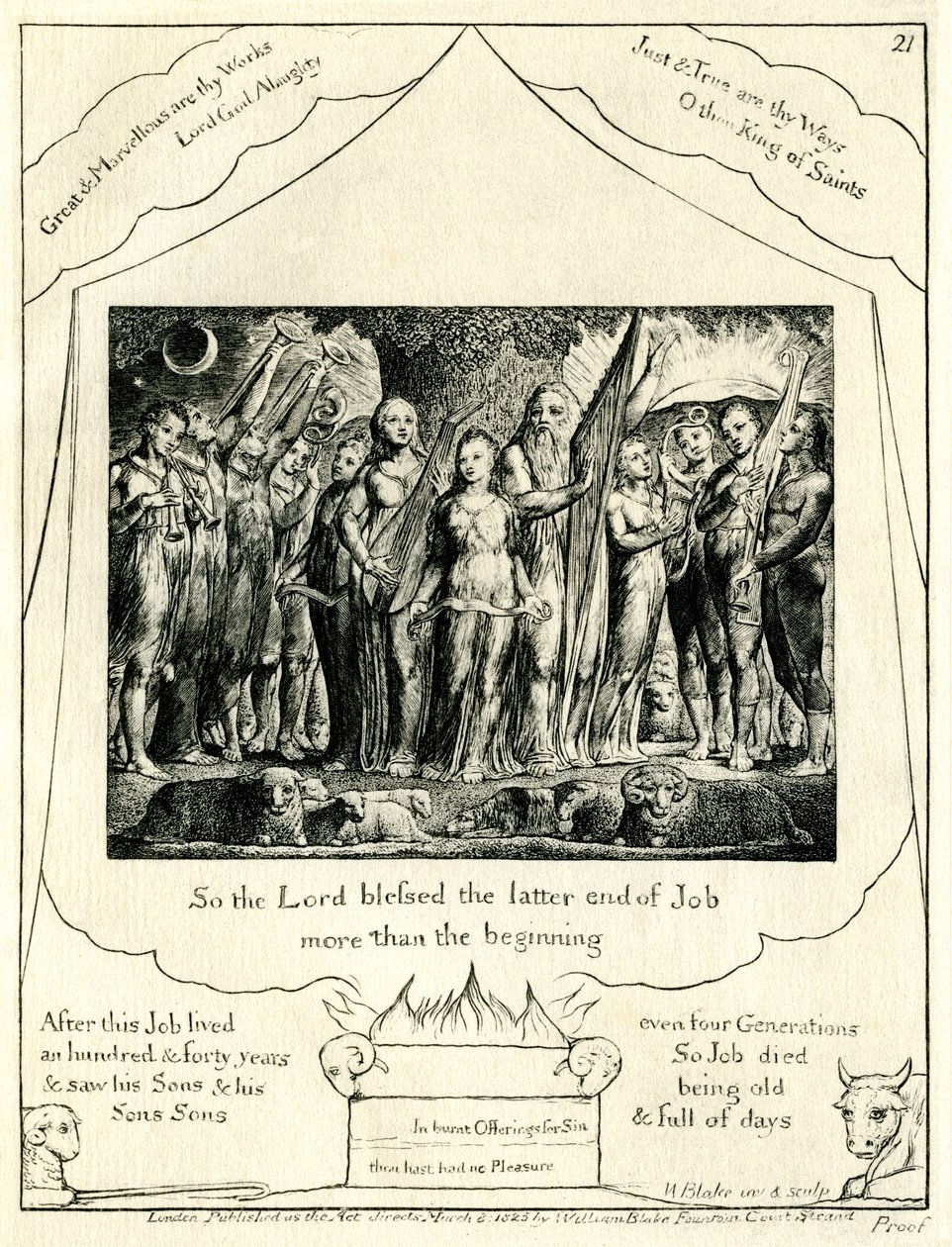 The Book of Job 42:12 (illustrated by William Blake) by William Blake