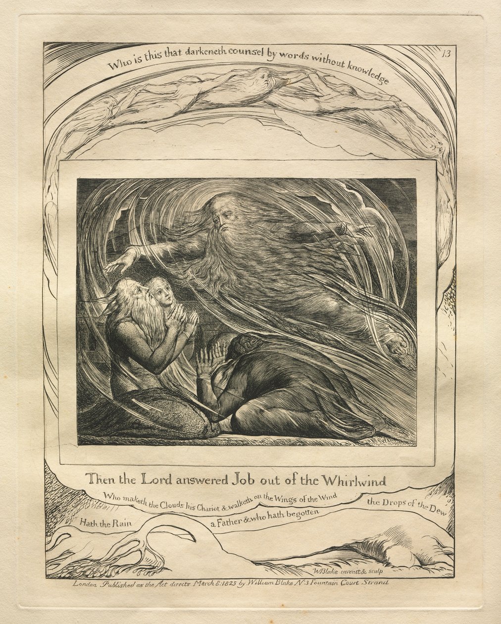 The Book of Job: Then the Lord Answered Job out of the Whirlwind by William Blake