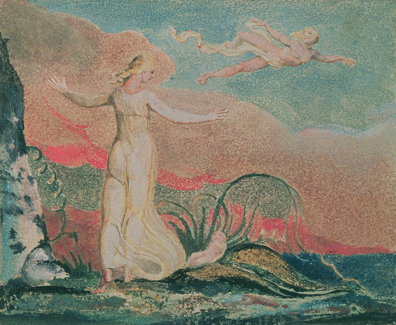 The Book of Thel; Plate 4 Thel in the Vale of Har, 1794 by William Blake
