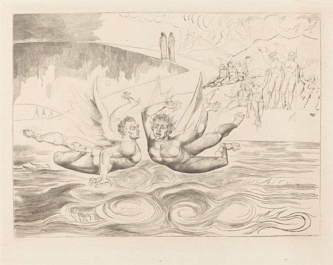 The Circle of the Corrupt Officials; the Devils Mauling Each Other by William Blake