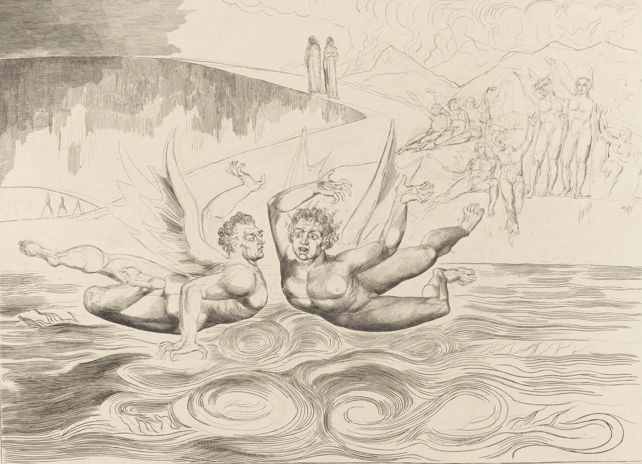 The Circle of the Corrupt Officials, the Devils Mauling Each Other by William Blake