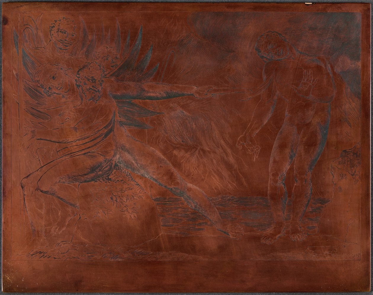 The Circle of the Corrupt Officials; the Devils Tormenting Ciampolo by William Blake