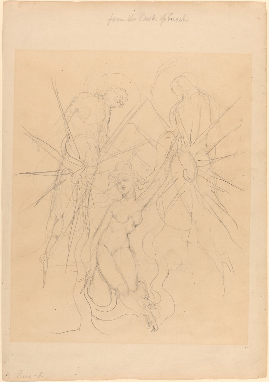The Descent of the Angels to One of the Daughters of Men by William Blake