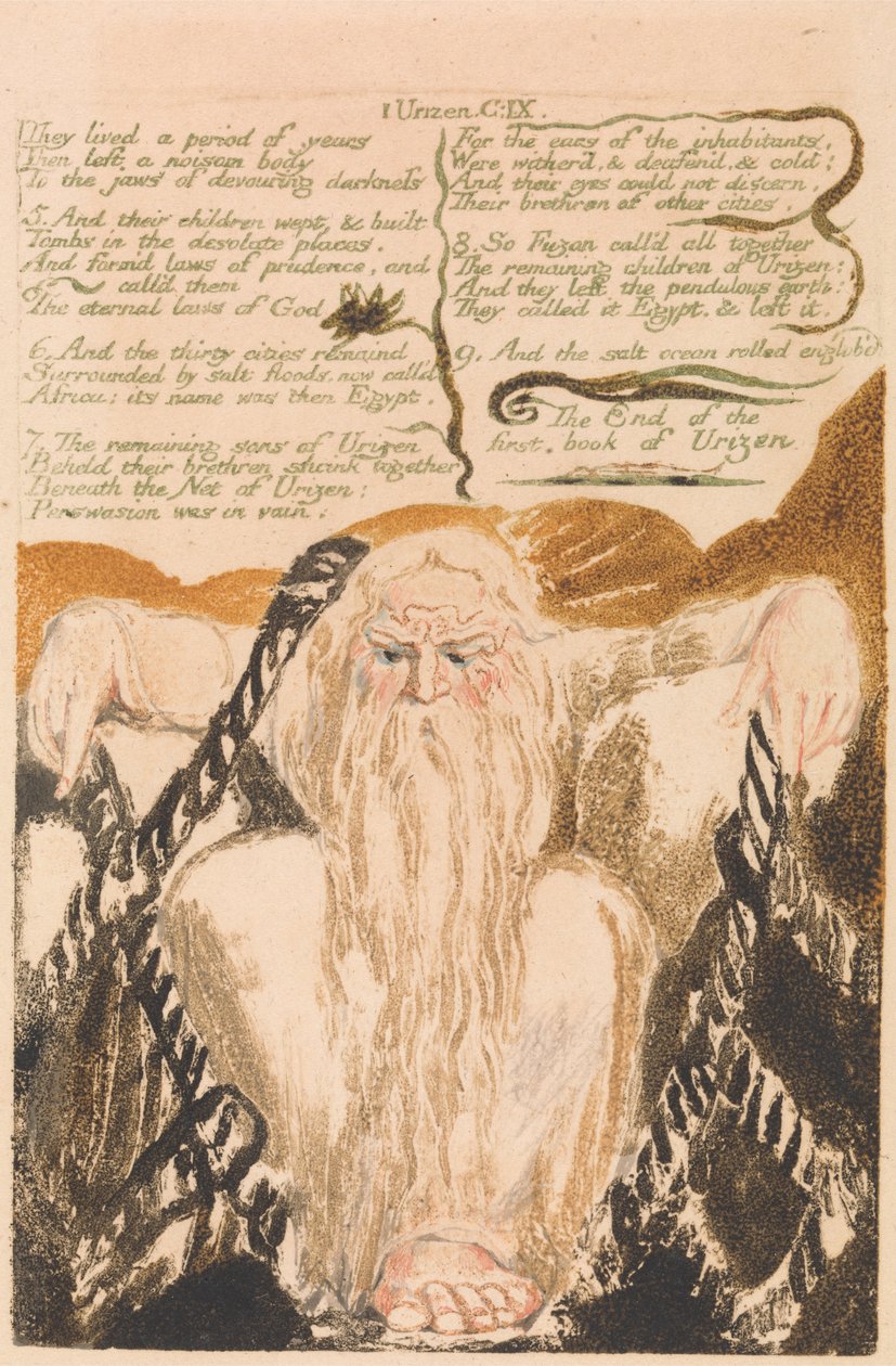 The First Book of Urizen, Plate 25, They lived a period of years... (Bentley 28) by William Blake