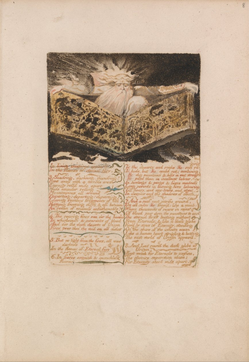 The First Book of Urizen, Plate 8, In Living Creations Appeared (Bentley 5) by William Blake