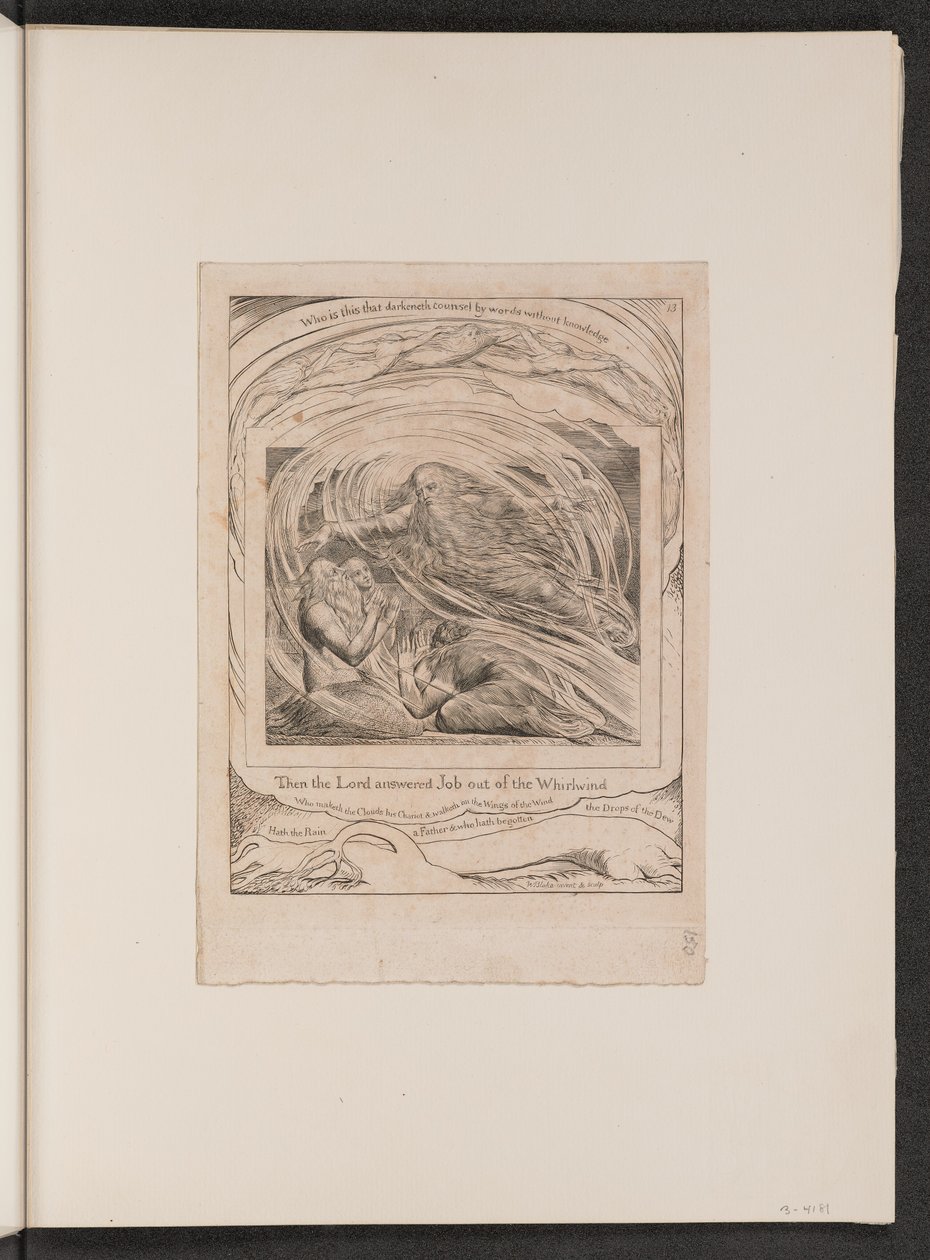 The Lord Answering Job out of the Whirlwind by William Blake