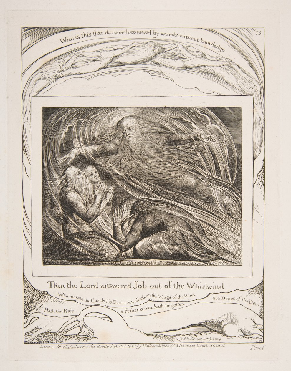 The Lord Answering Job out of the Whirlwind, from Illustrations of the Book of Job by William Blake
