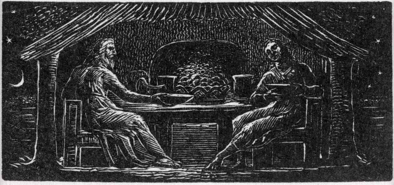 Thenot and Colinet Sup Together, Illustration from Dr. Thornton's 'The ...