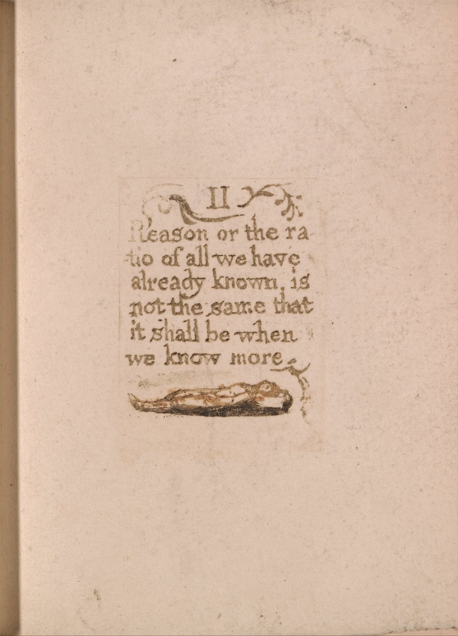 There Is No Natural Religion, Plate 11, II Reason or the Ratio (Bentley b4) by William Blake