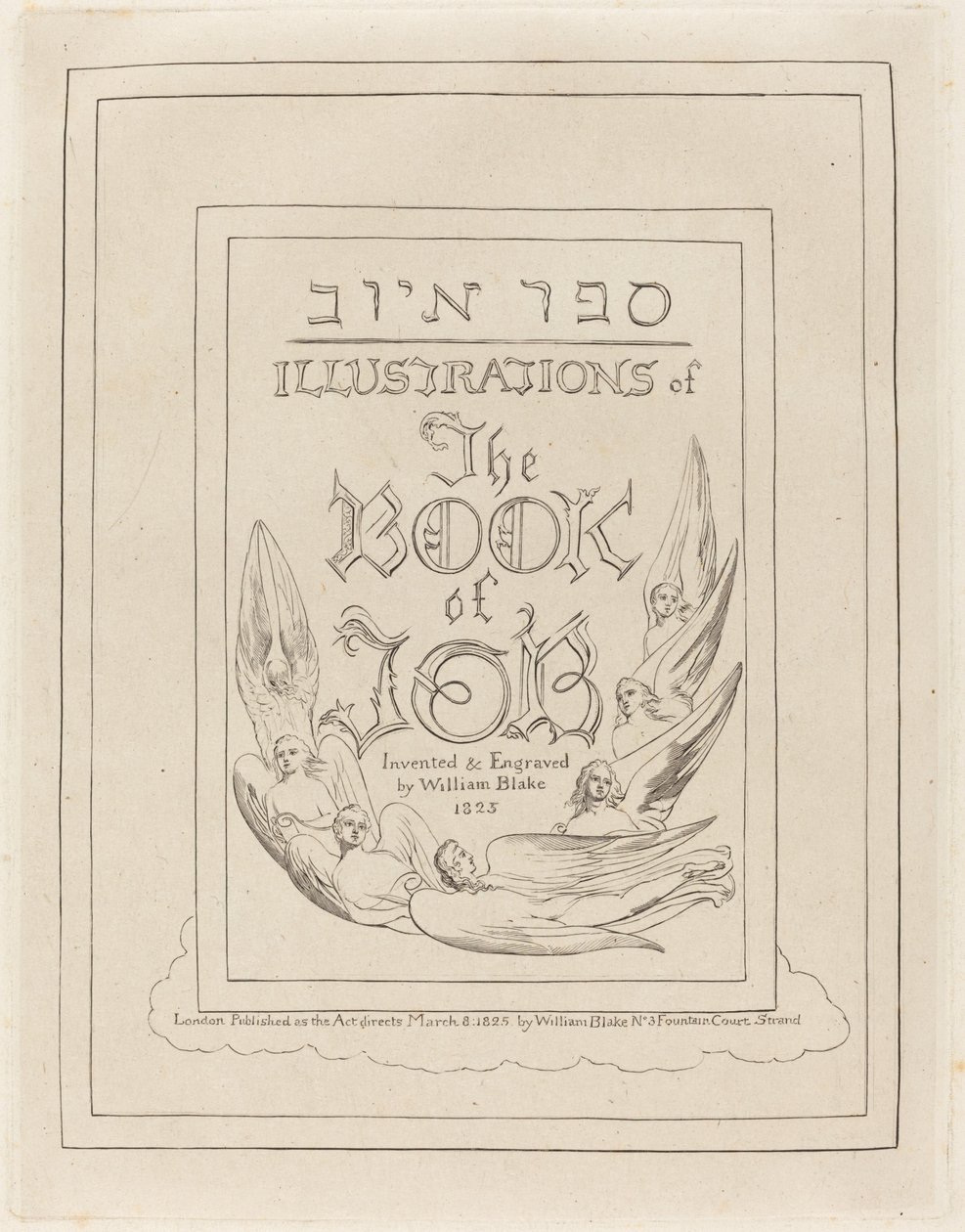 Title-Page of the Engraved Illustrations to the Book of Job by William Blake