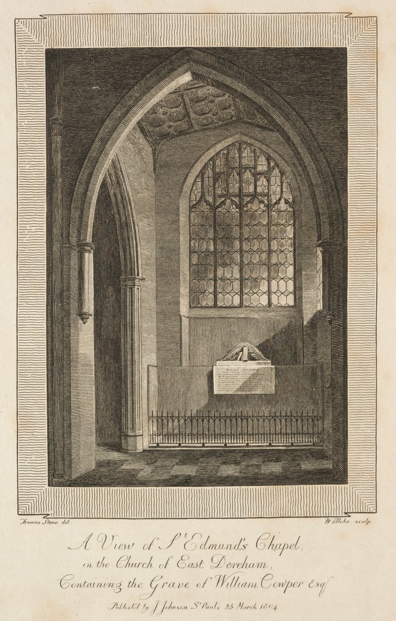 View of St. Edmunds Chapel in the Church of East Dereham by William Blake