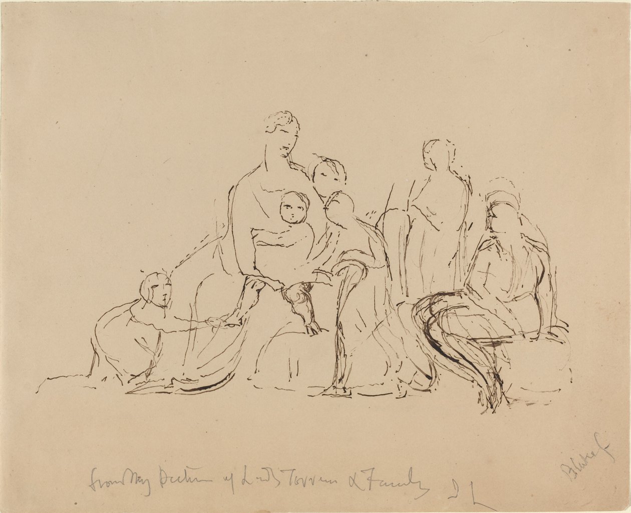 Lady Torrens and Family by William Blake after John Linnell