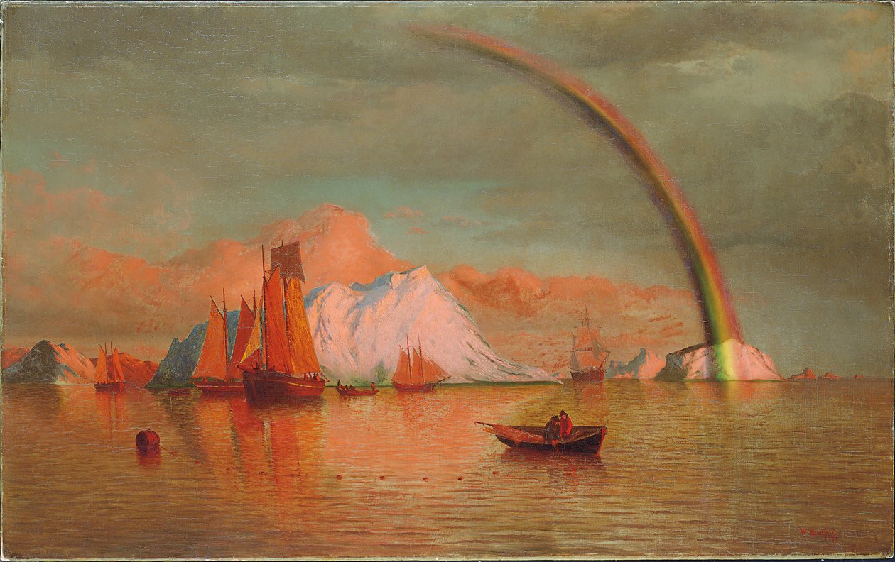 Arctic Sunset with Rainbow, 1877 by William Bradford