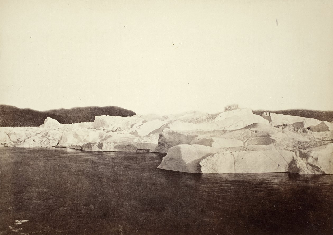The Coast Blockaded By Icebergs Near Julianes Haab by William Bradford