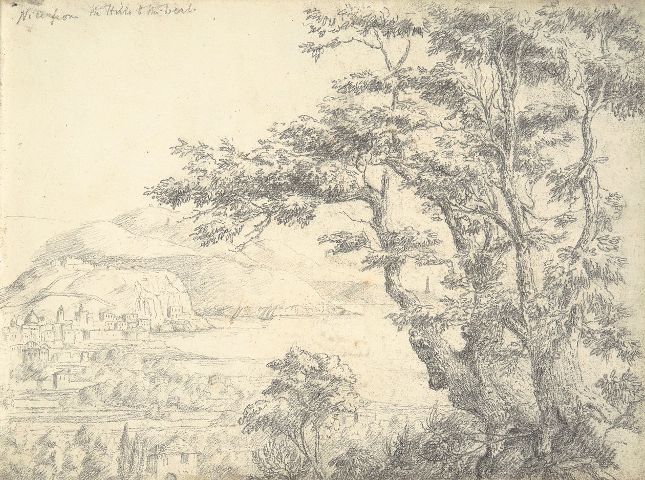 A View of Nice from the Hills in the West by William Brockedon