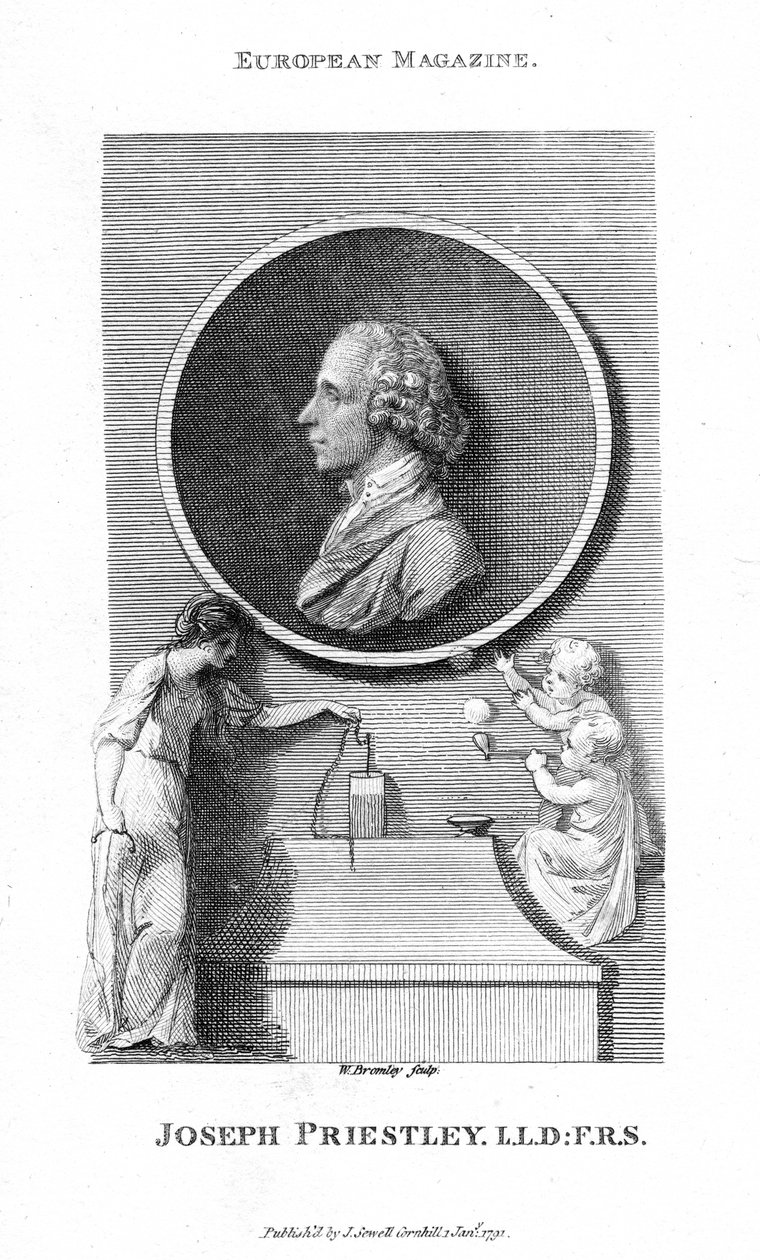 Joseph Priestley, English Chemist and Presbyterian Minister, 1791 by William Bromley