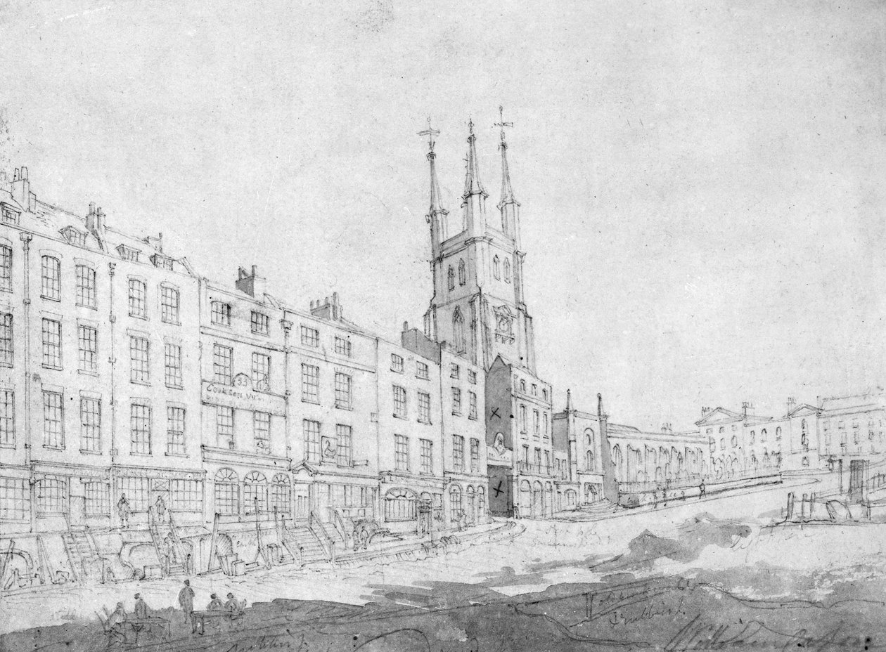 View of Snow Hill undergoing improvements, 1803 by William Capon