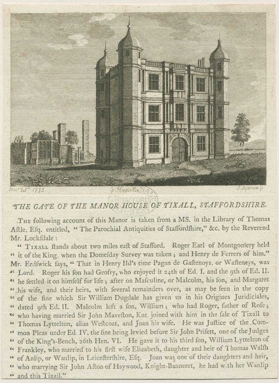 Tixall Hall - Gatehouse by William Carter