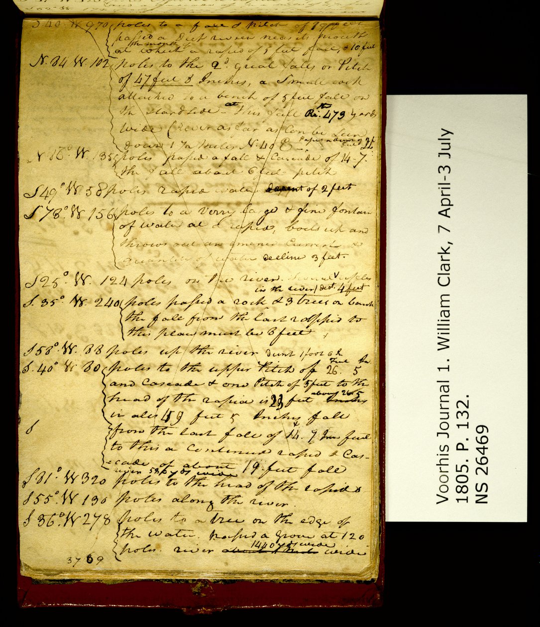 S. 40 W. 970 Poles to a Fall and Pitch... by William Clark
