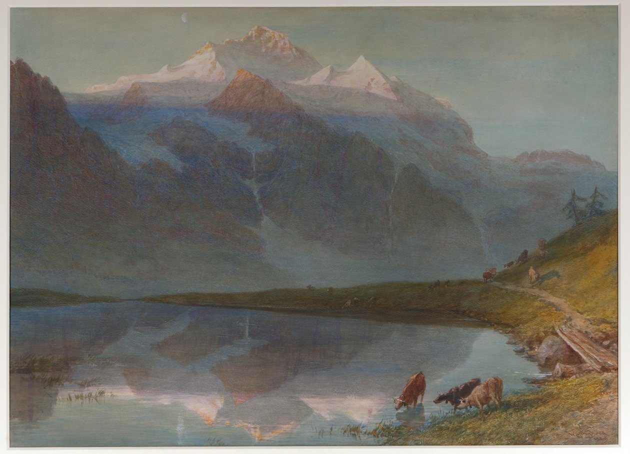 Mountain scene - Jungfrau by William Collingwood