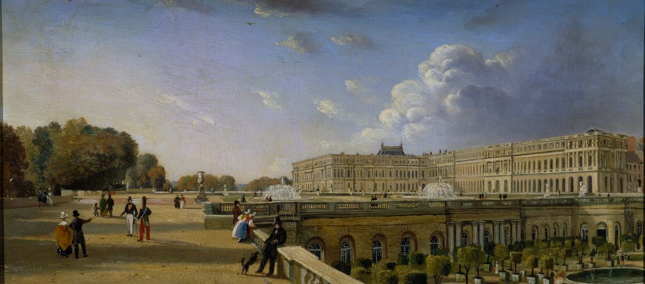 The Palace and Terrace at Versailles, c.1825-35 by William Cowen