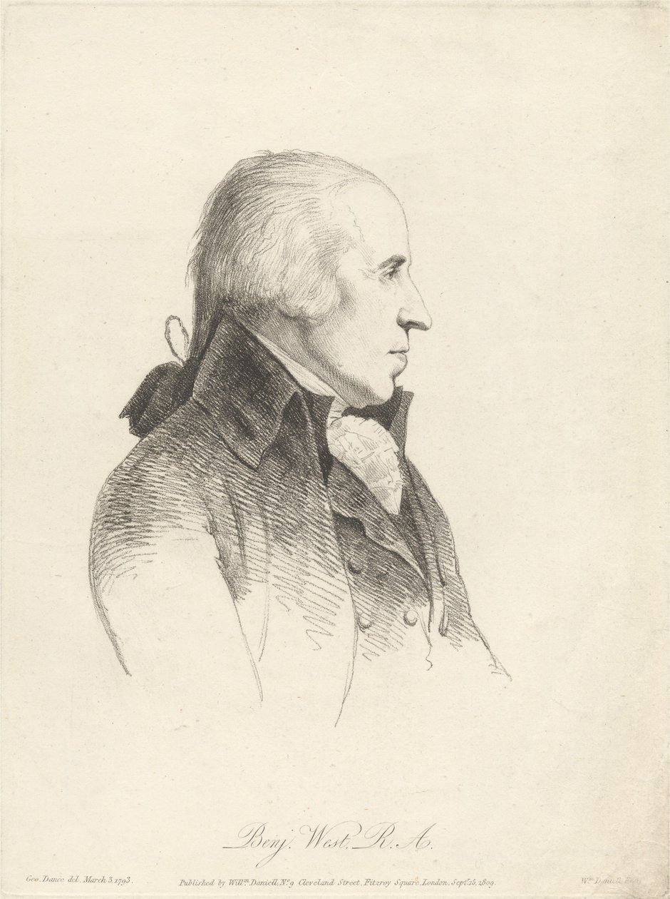 Benjamin West, R.A. by William Daniell