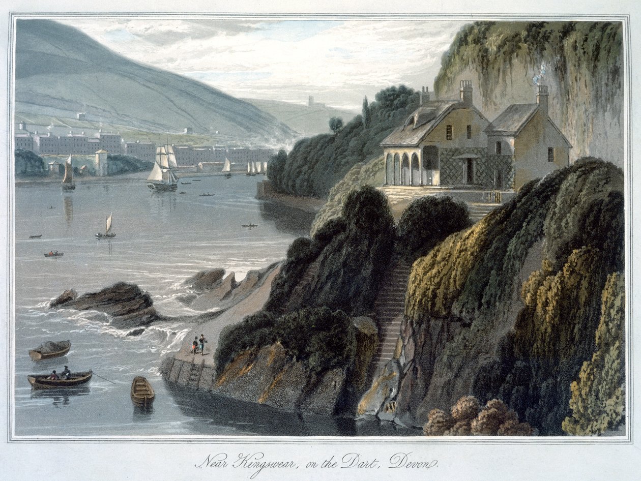 Near Kingswear, on the Dart, Devon by William Daniell
