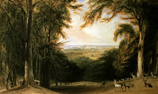 Wooded landscape, Windsor by William Daniell
