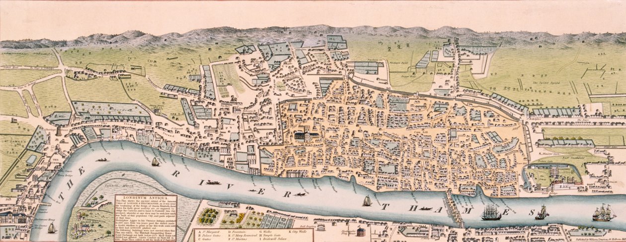 Map of London by William Darton