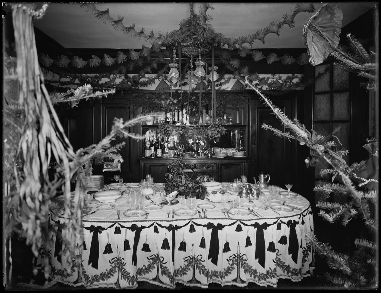 Interior of the residence of Mr. and Mrs. William Mill Butler, decorated for Christmas, January 4, 1917 by William Davis Hassler