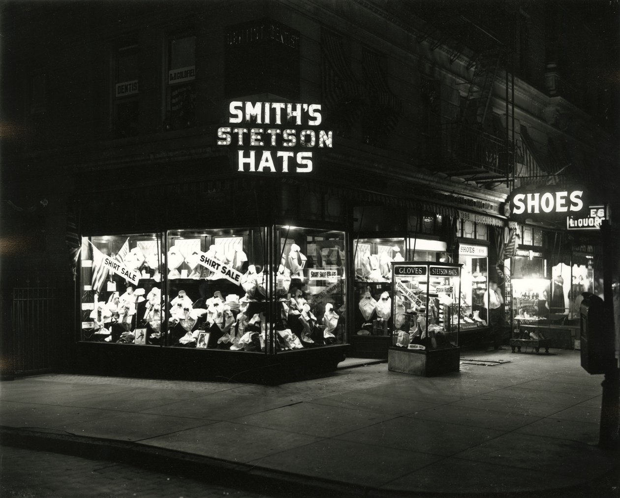Lit Up Store Fronts Advertising Smith
