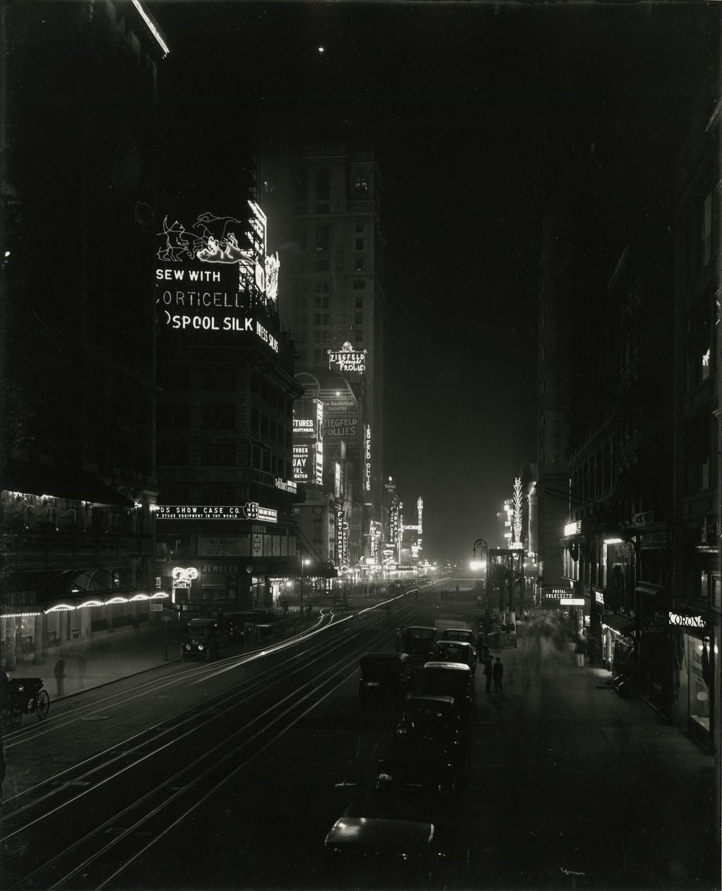 West 42nd Street, 1917 by William Davis Hassler